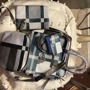 Stylish Gray and Black Women's Handbag